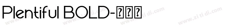 Plentiful BOLD字体转换
